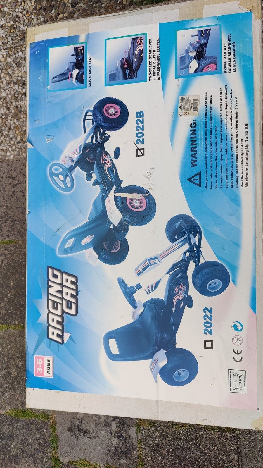 Skelter -trapauto  Racing car  voor kinderen Nieuw in doos, Ophalen of Verzenden, Nieuw, Trapvoertuig