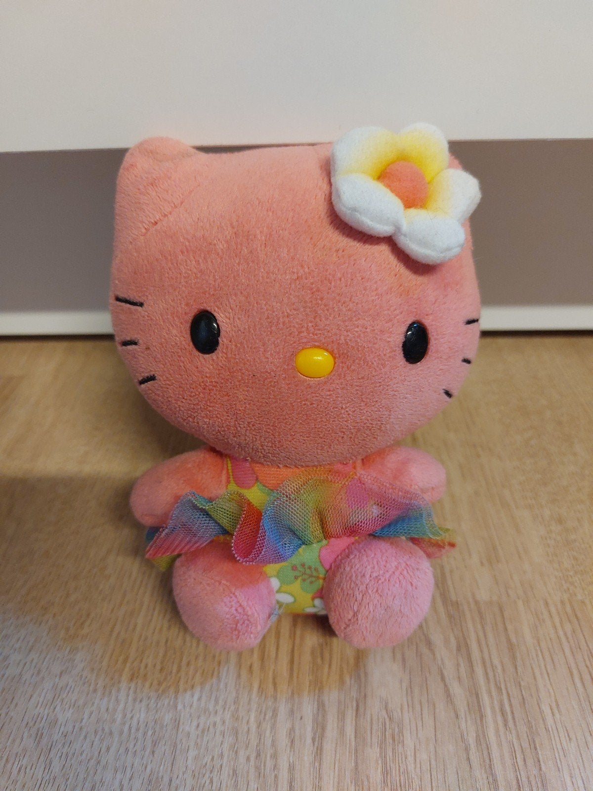 Hello kitty knuffeltje roze 16 cm, Ophalen of Verzenden