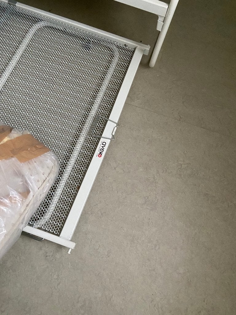 bed met uitschuifmatras, 90 cm, Wit, Tweepersoons, Zo goed als nieuw