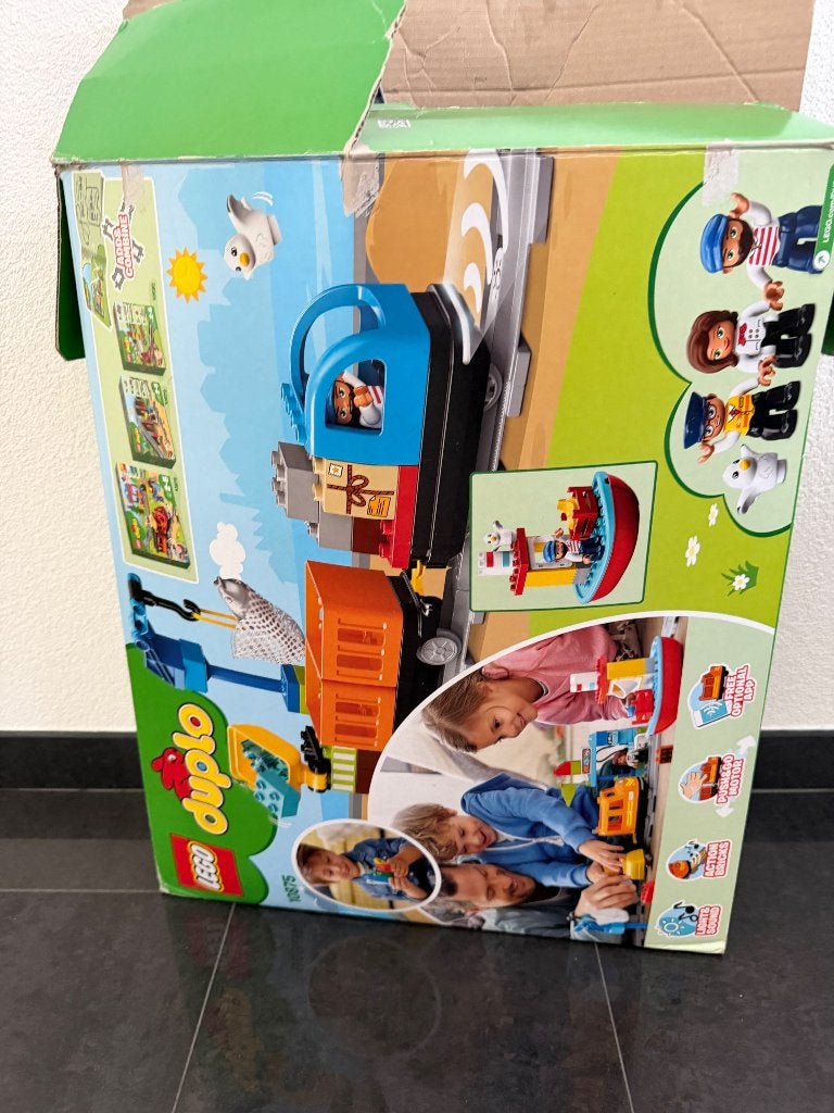 Duplo cargo trein met spoor en uitbreidingen, Verzenden, Zo goed als nieuw, Duplo, Compleet