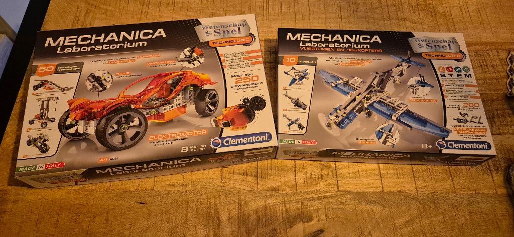 2 X Clementoni Wetenschap & Spel - Mechanica Laboratorium, Ophalen of Verzenden, Zo goed als nieuw, Knutselen