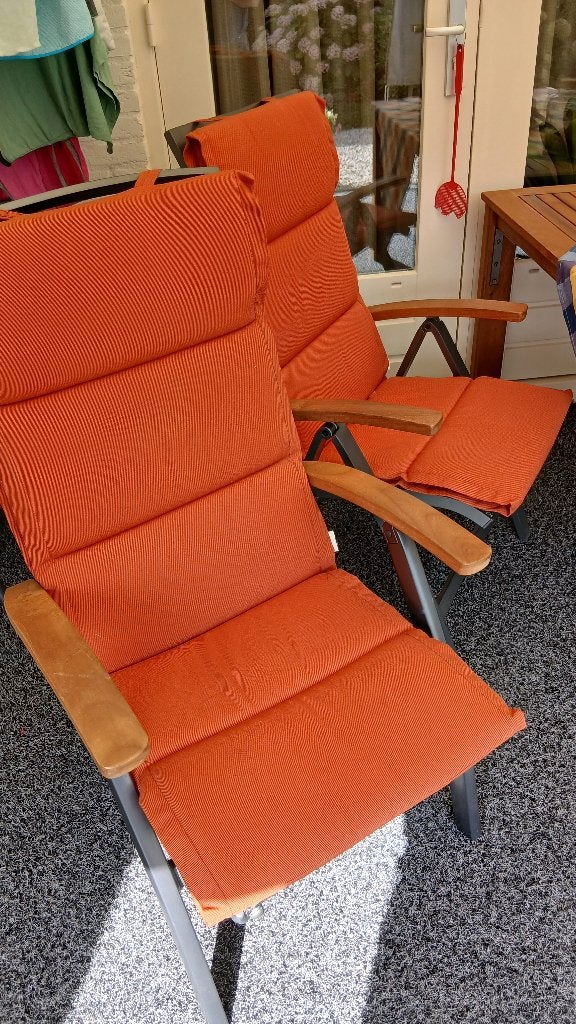 Hartman tuinstoelen, Ophalen, Gebruikt, Metaal, Verstelbaar