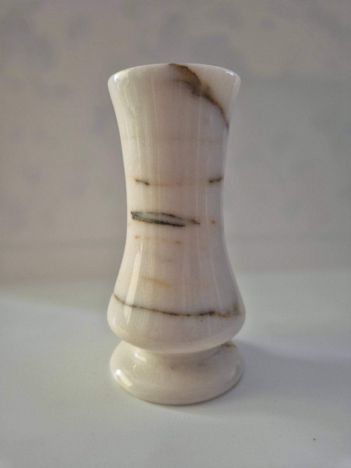 Zware kwaliteit marmeren vaas, 14 cm hoog, Ophalen of Verzenden
