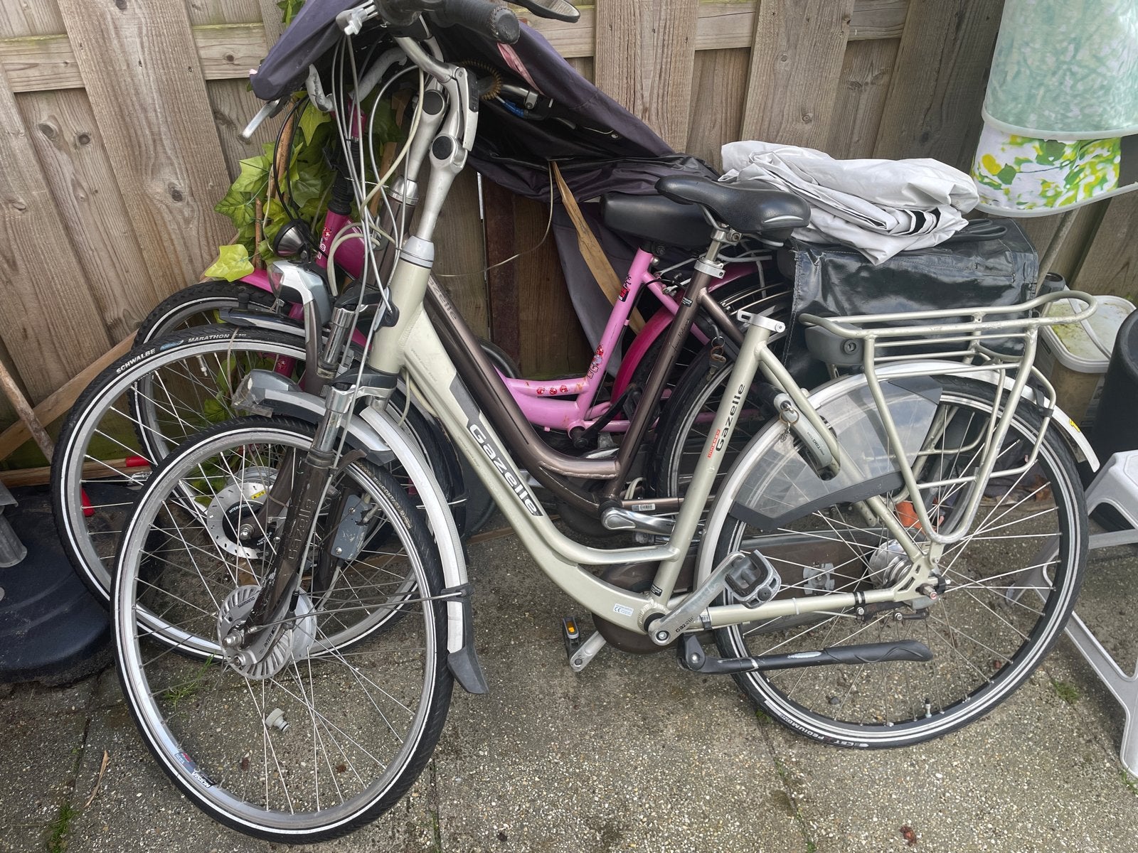 3x fietsen pakket: Girls Fun + 2x Gazelle (1x Nexus 7v), Velgrem, Versnellingen, Ophalen of Verzenden, Gazelle