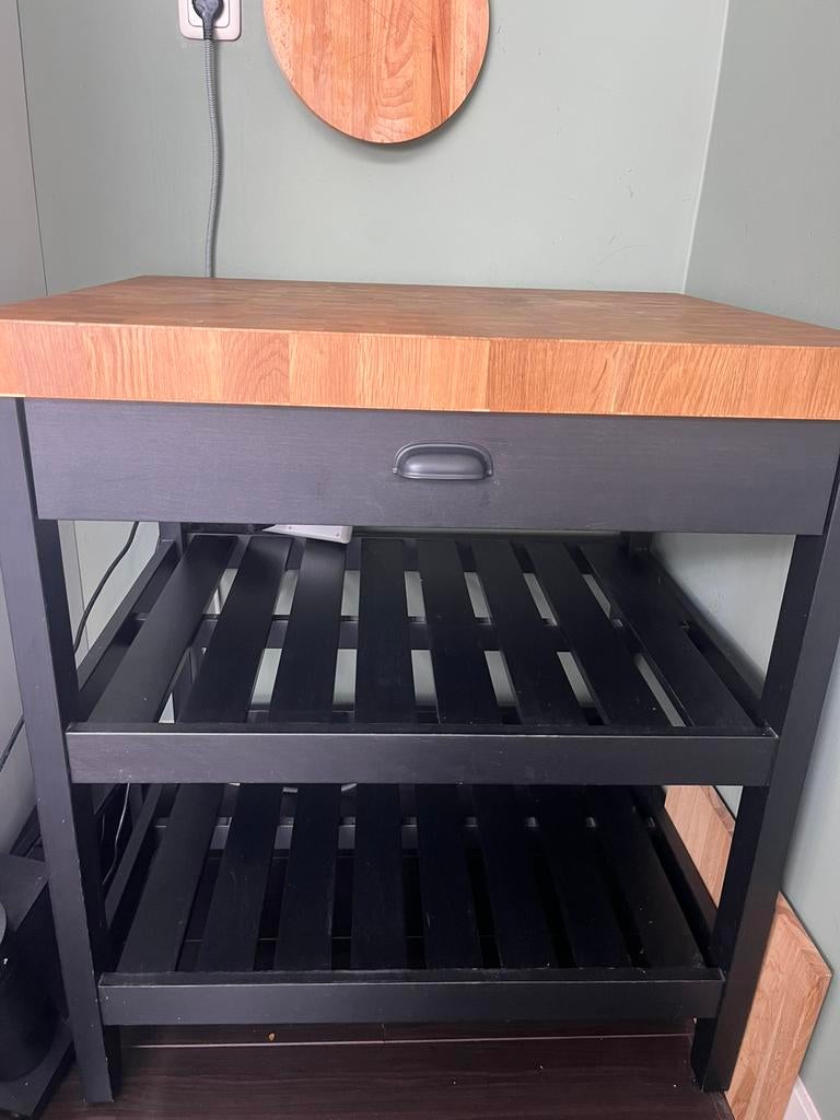 Ikea keukeneiland Vadholma, Ophalen, Zo goed als nieuw, Hout, Minder dan 50 cm