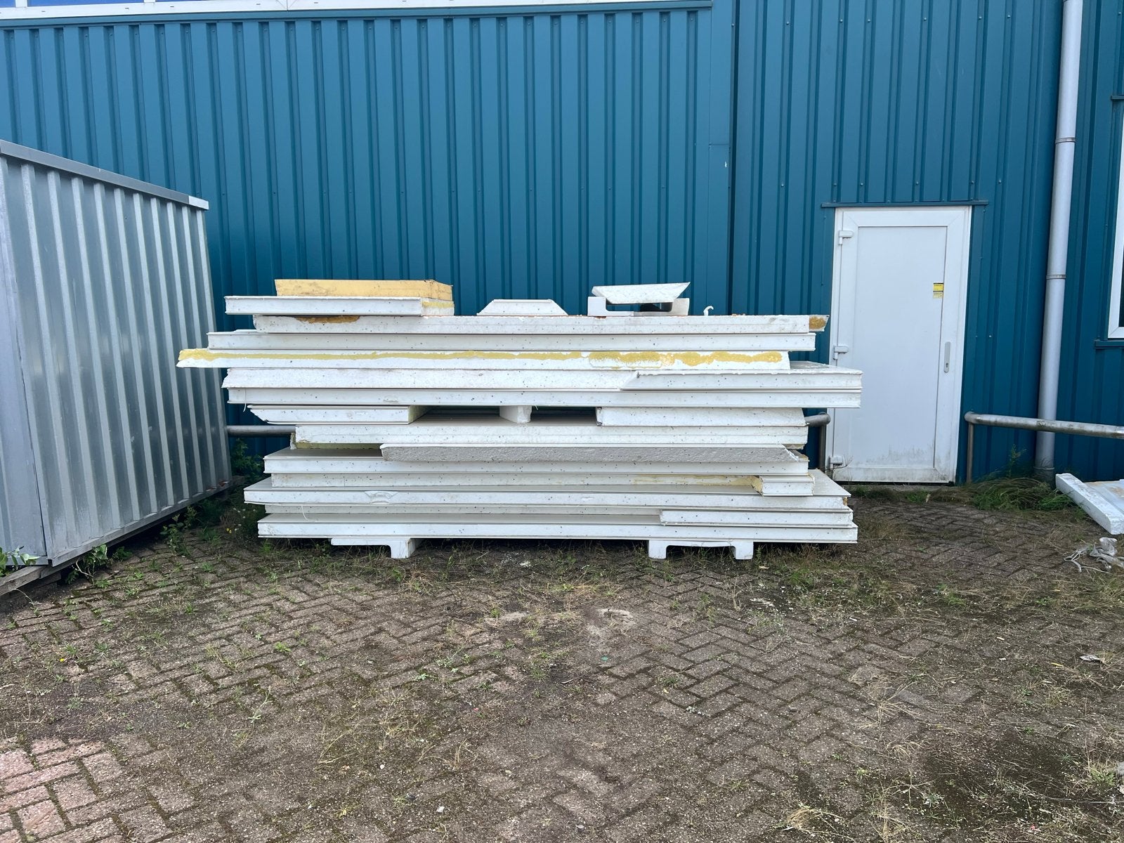 Pallet diverse sandwichpanelen voor isolatie en bouw, Ophalen, Gebruikt, Hardschuim (Pir), 15 m² of meer