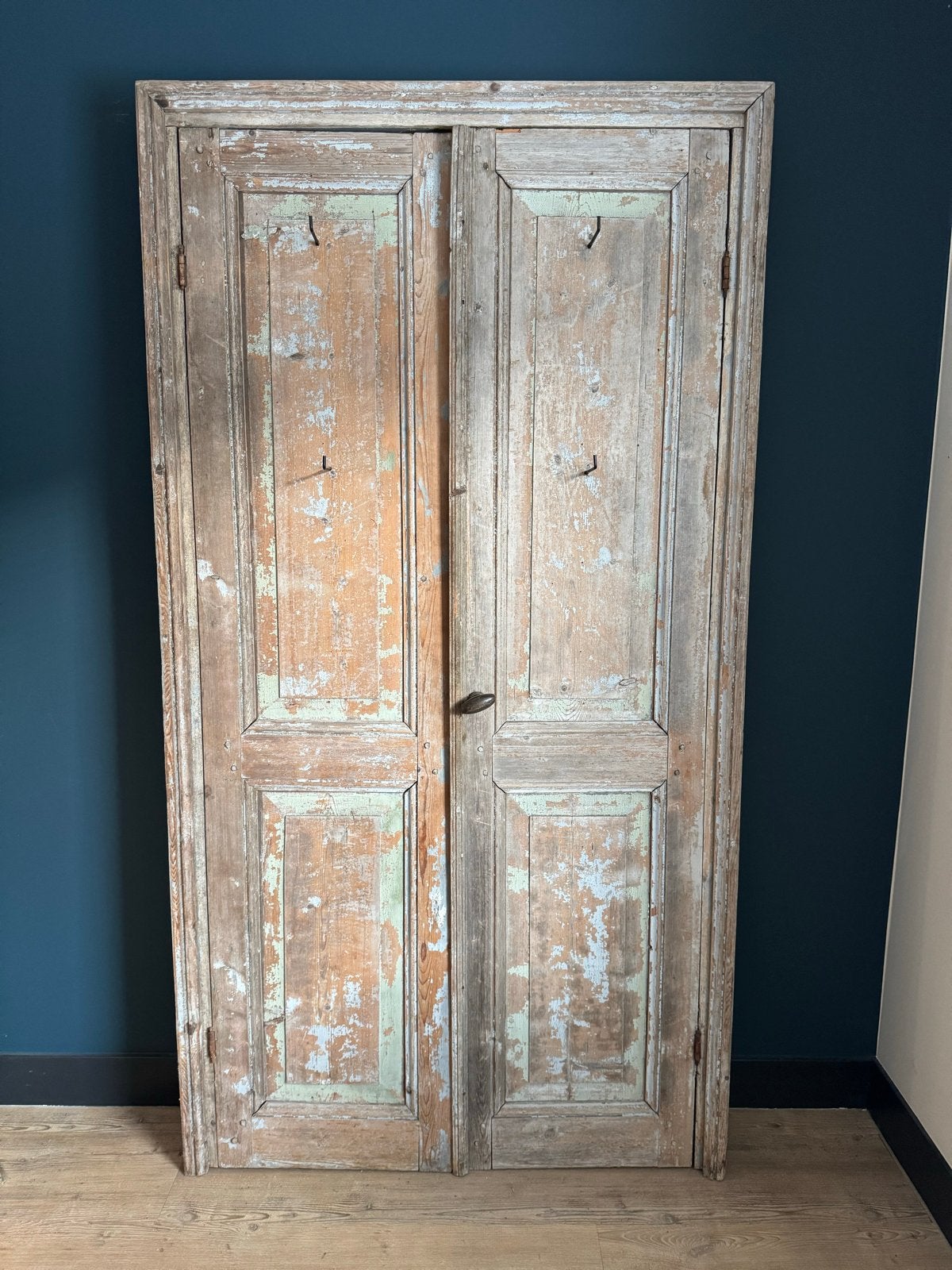 Antieke houten bedstee deur, Gebruikt, Binnendeur, Minder dan 200 cm, Hout