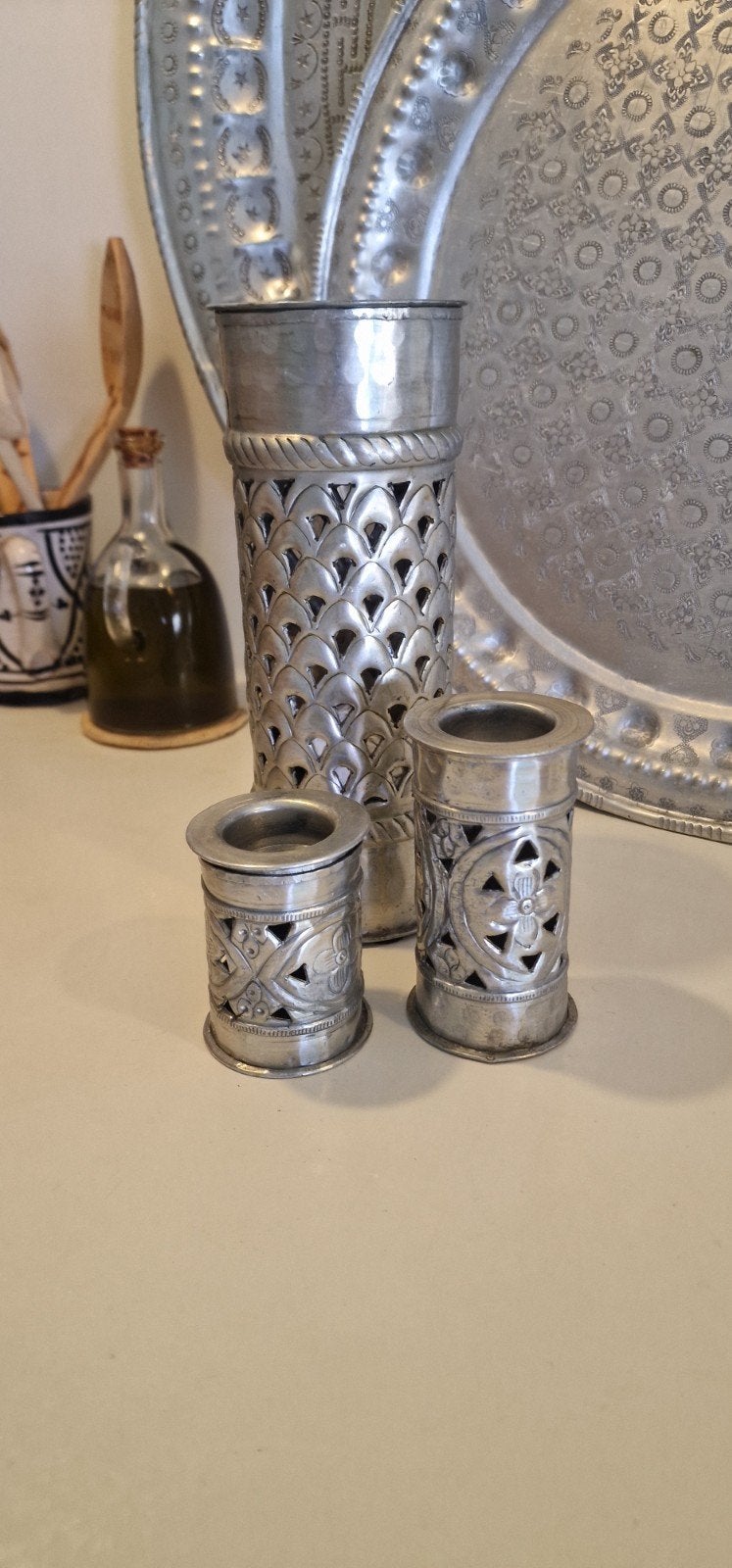 Boho kaarsenhouders Marokkaanse kandelaars Bohemian, Ophalen of Verzenden