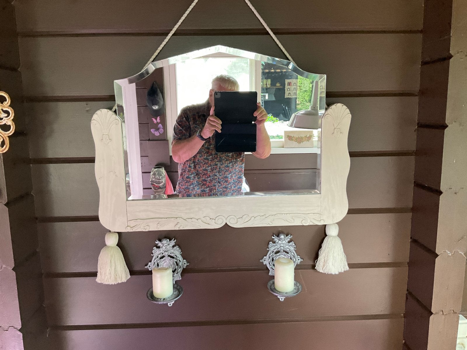 Brocante Spiegel., Huis en Inrichting, Ophalen, Minder dan 50 cm, Zo goed als nieuw, Minder dan 100 cm