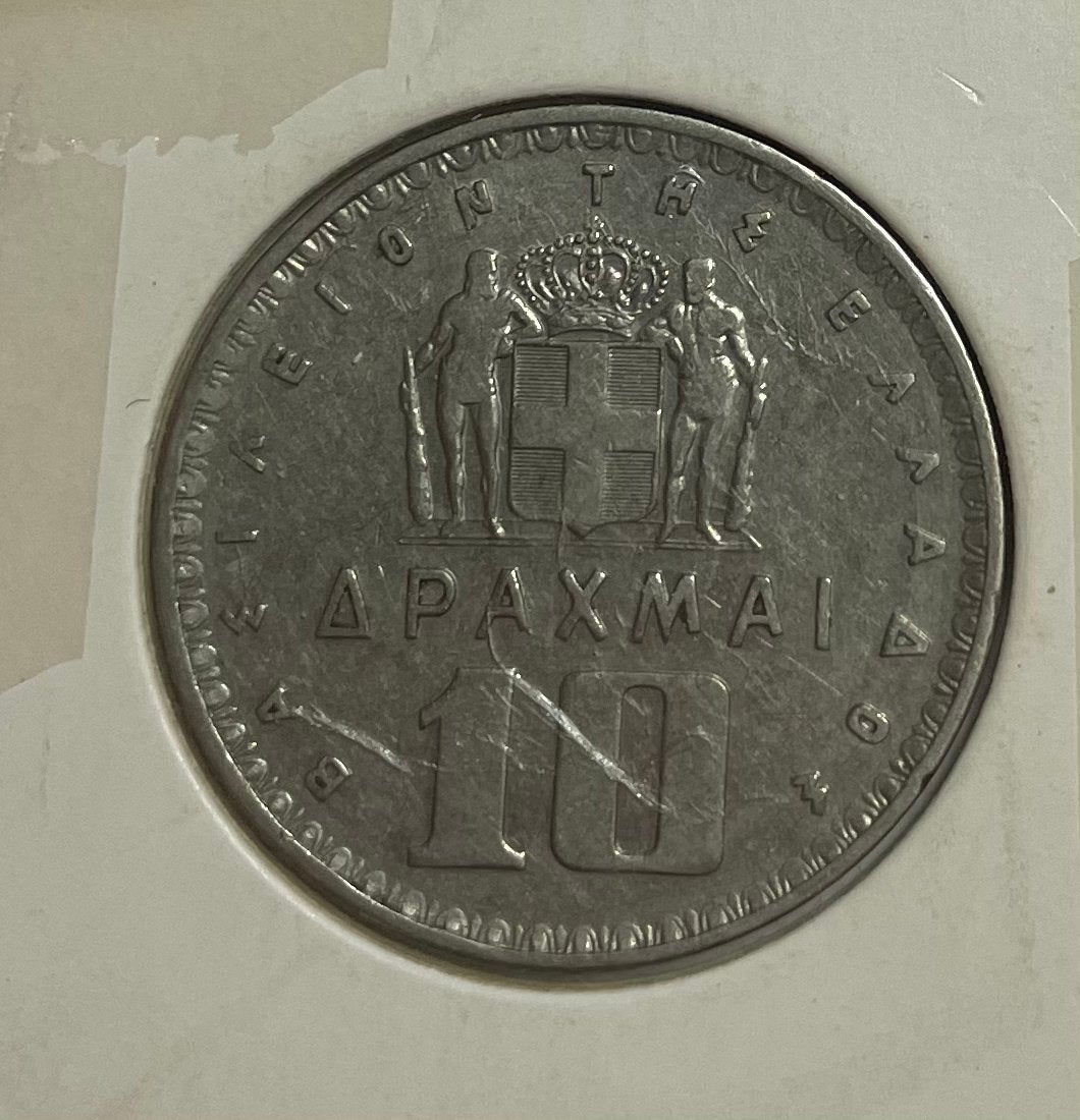 10 drachmas Griekenland 1959, Ophalen of Verzenden, Overige landen