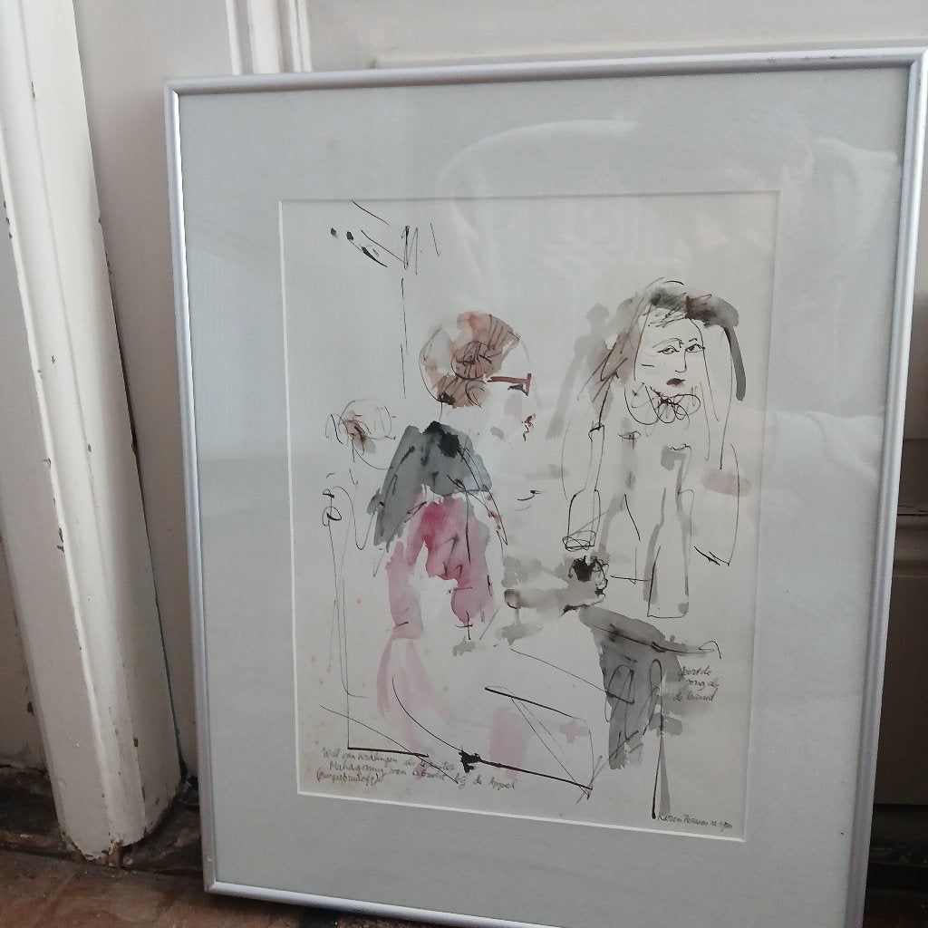 Orig. tekening van Will van Kralingen door Karen Persson, Tickets en Kaartjes, Eén persoon