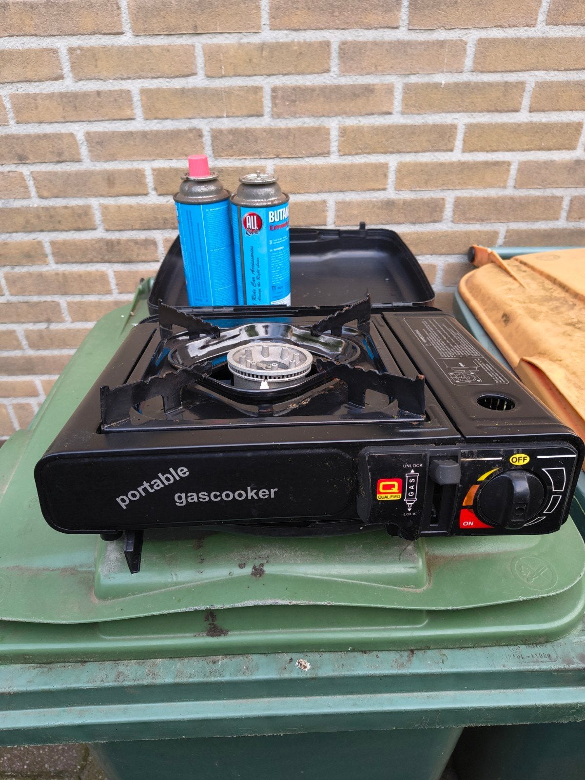 Portable Gascooker met 4 Gasflessen - Ideaal voor Camping, Ophalen