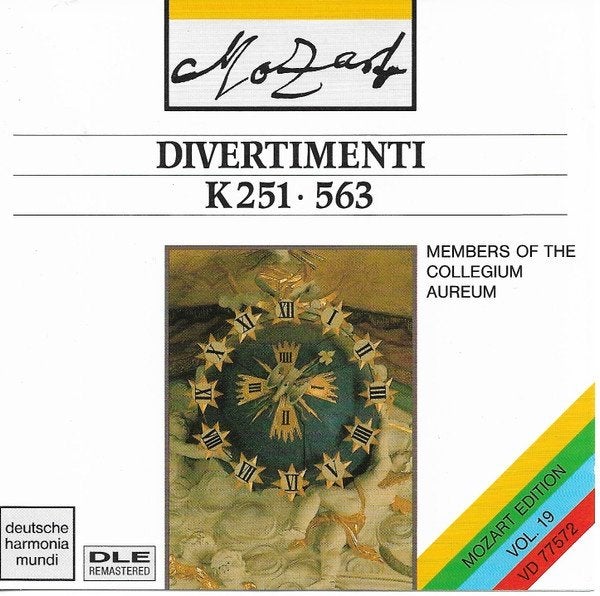 MOZART Divertimenti k251 & 563 CD DHM, Ophalen of Verzenden, Classicisme, Gebruikt, Kamermuziek