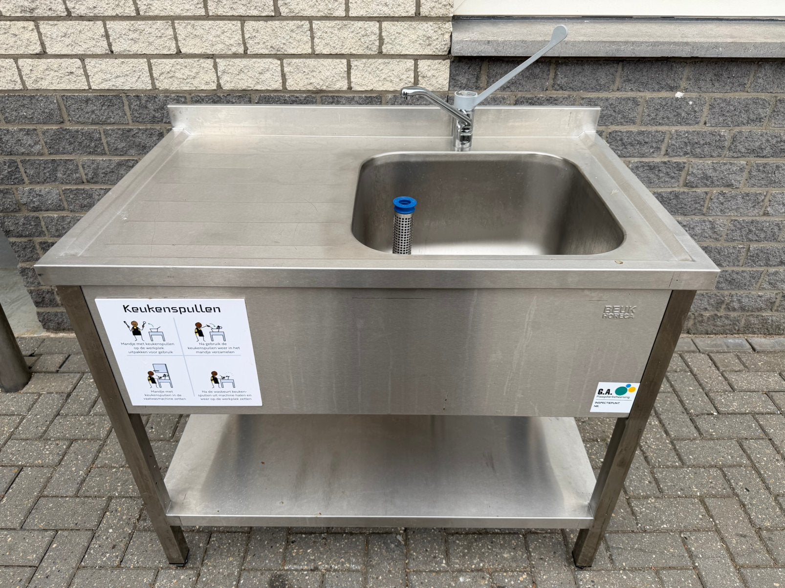 Spoeltafel werktafel snijtafel koelcelrek groot en klein, Ophalen, Zo goed als nieuw