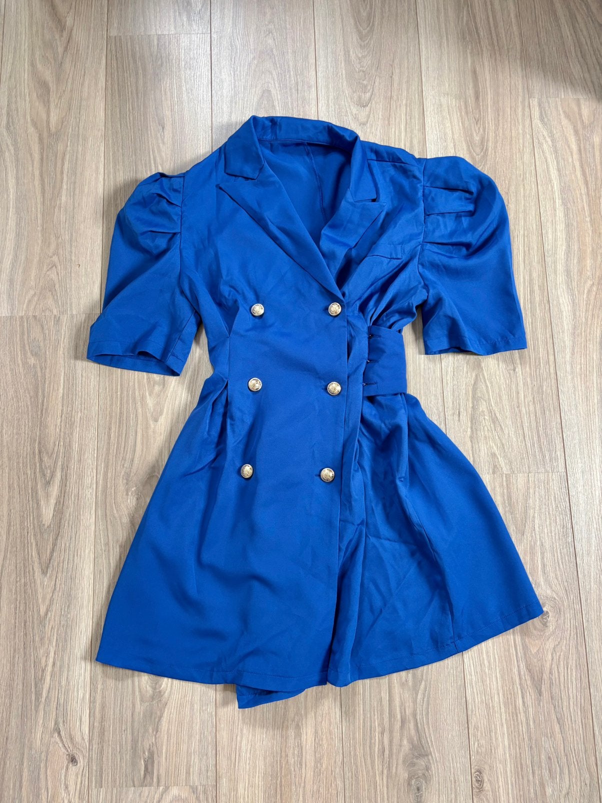 Ongedragen koningsblauw blazerjurkje! - Shein - maat XL, Kleding | Dames, Blauw, Maat 42/44 (L), Nieuw, Ophalen of Verzenden