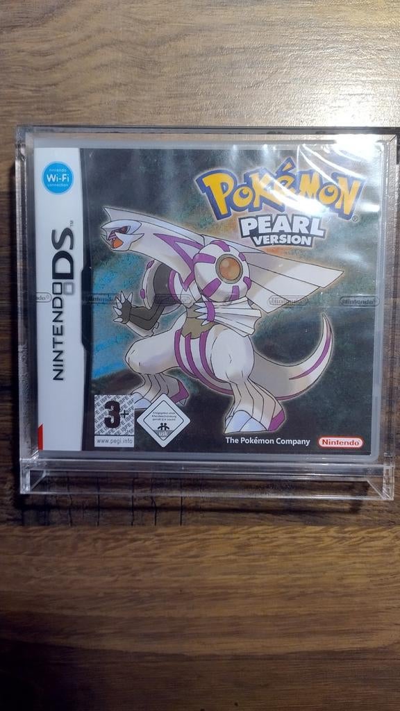 Pokémon Pearl Version DS Sealed + Acryl Display Case NIEUW, Gekoppelde computers, 1 speler, Nieuw, Ophalen of Verzenden