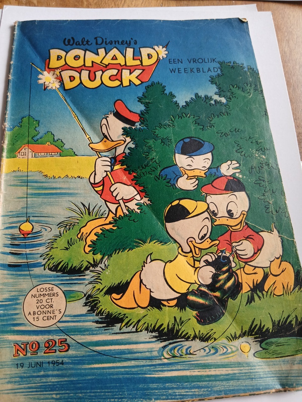 Donald duck nr 25 juni 1954, Boeken, Eén stripboek, Ophalen of Verzenden, Gelezen