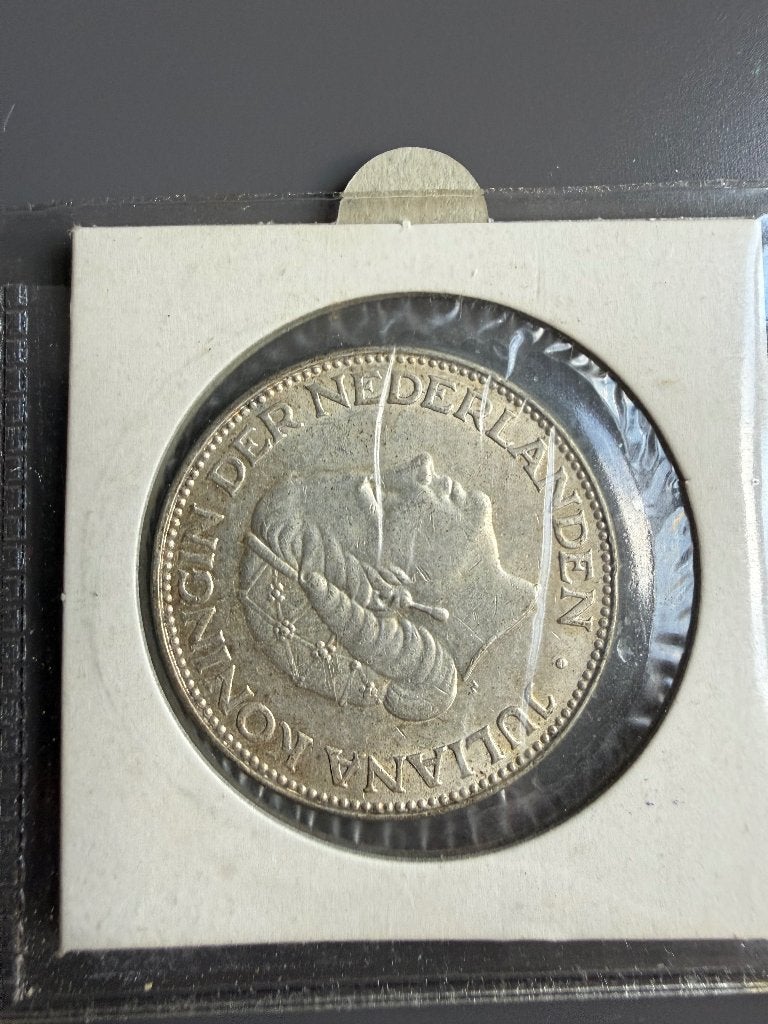 2,5 gulden 1964, Koningin Juliana, Zilver, Ophalen of Verzenden, Losse munt