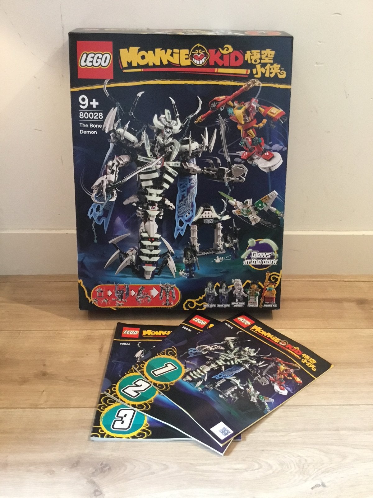 Lego Monkie Kid 80028 The Bone Demon, doos en de instructies, Overige thema's, Lego, Overige typen, Ophalen of Verzenden
