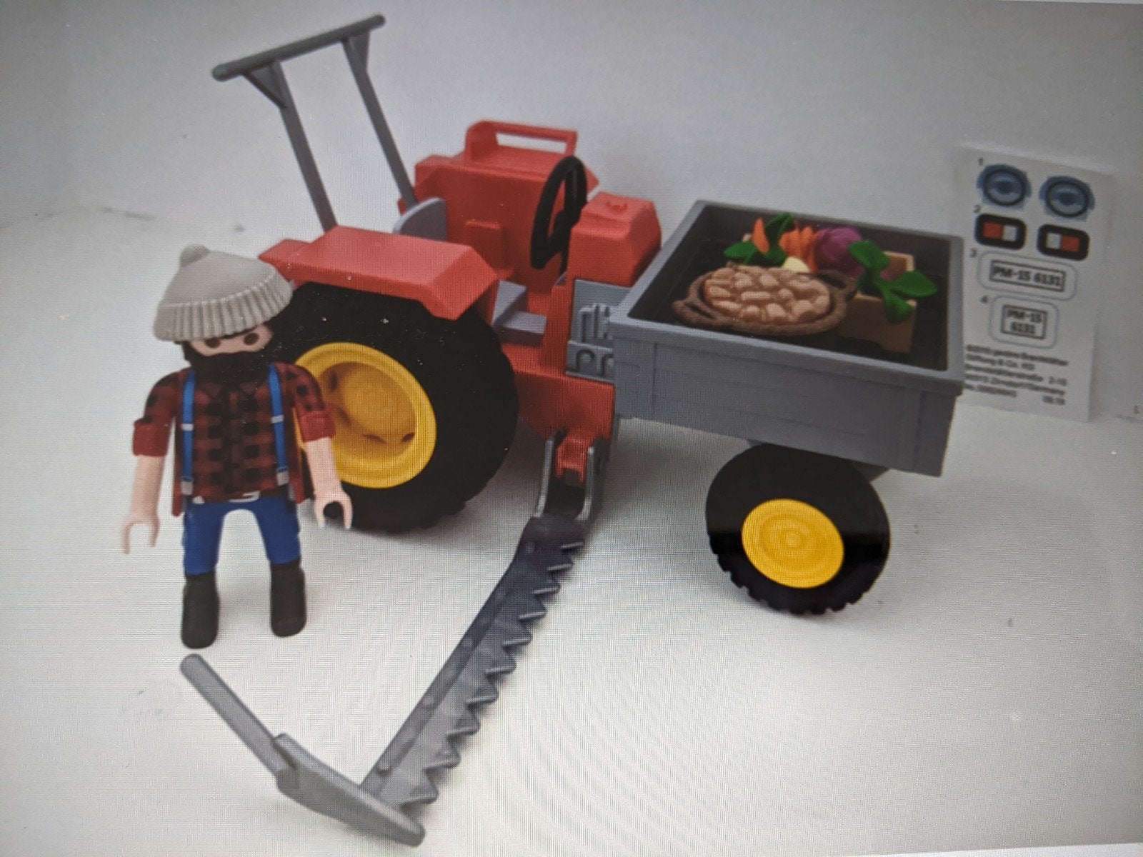 Playmobil tractor 9831, oogst tractor met boer NIEUW, Complete set, Voertuig, Nieuw, Ophalen of Verzenden