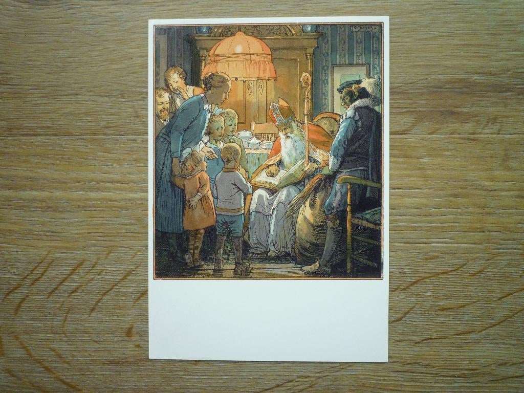 4x art unlimited kaarten Cornelis Jetses Sinterklaas en Piet, Ophalen of Verzenden, Voor 1920, Overige thema's