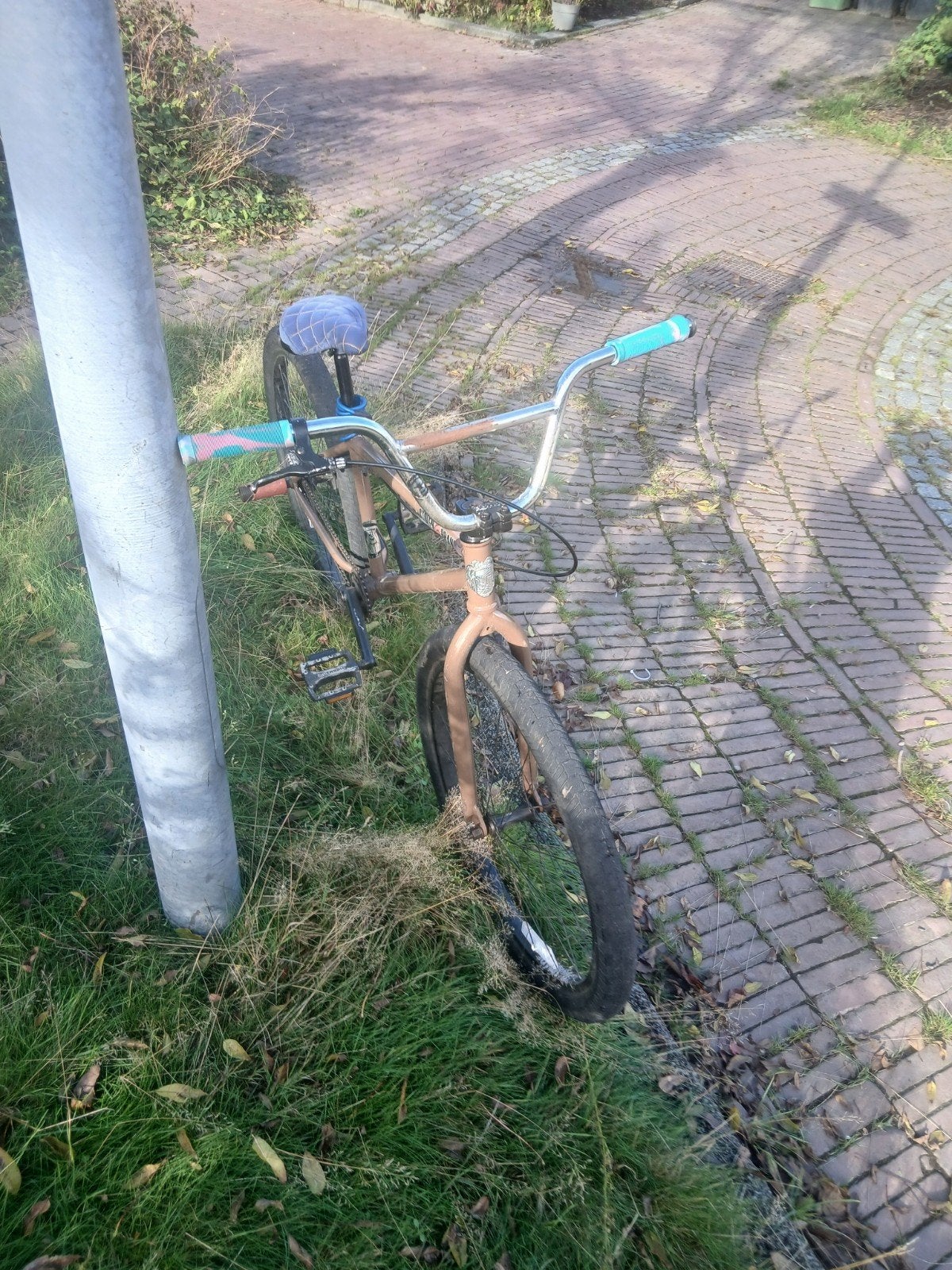 Mooie bruine SE bike met slot, 24 inch of meer, Gebruikt, Staal, Velgrem
