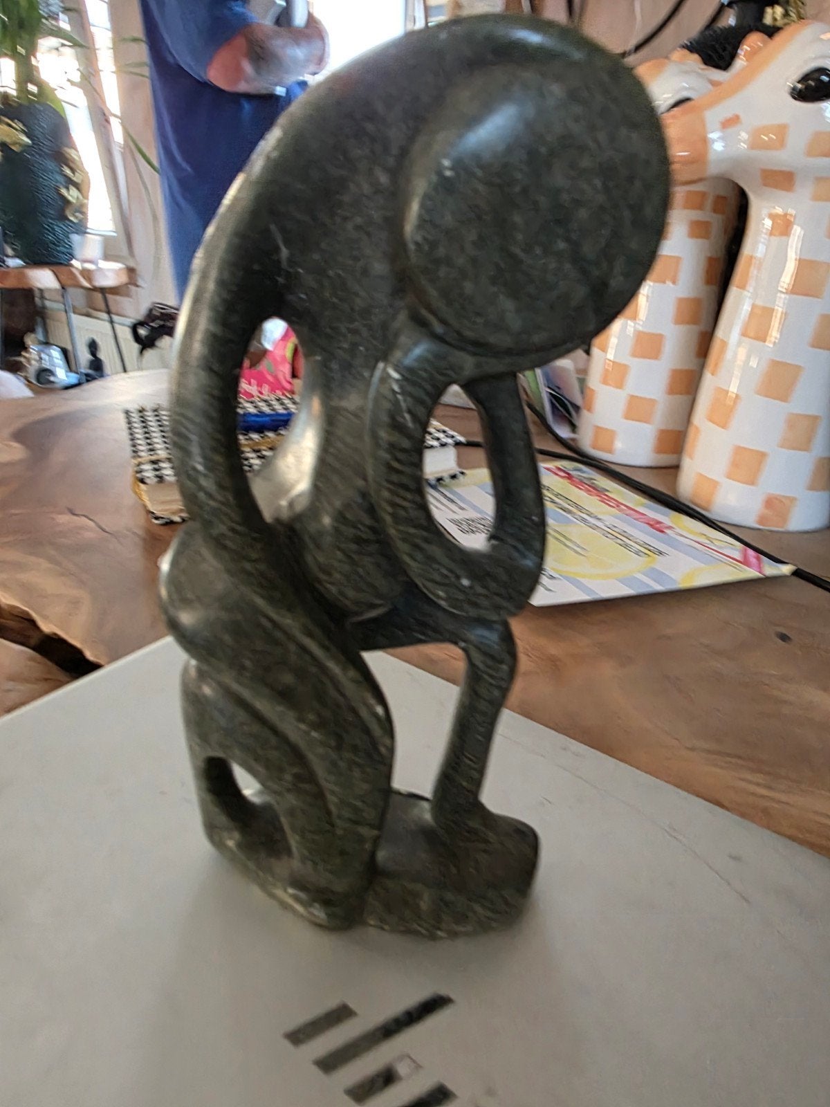 handgemaakt beeld van De Denker, speksteen, Ophalen of Verzenden, Nieuw