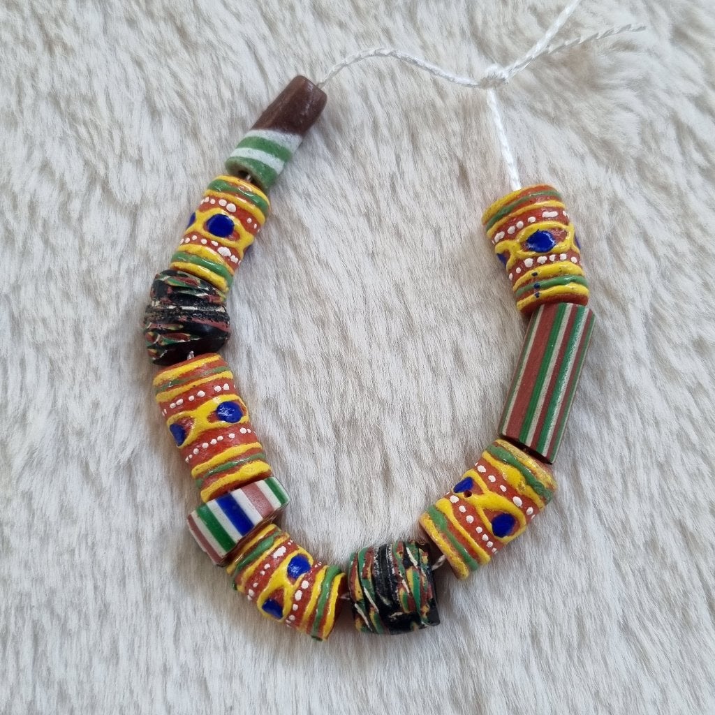 Afrikaanse glaskralen krobo tradebeads Ghana handelskralen, Kraal, Verzenden, NL, Nieuw