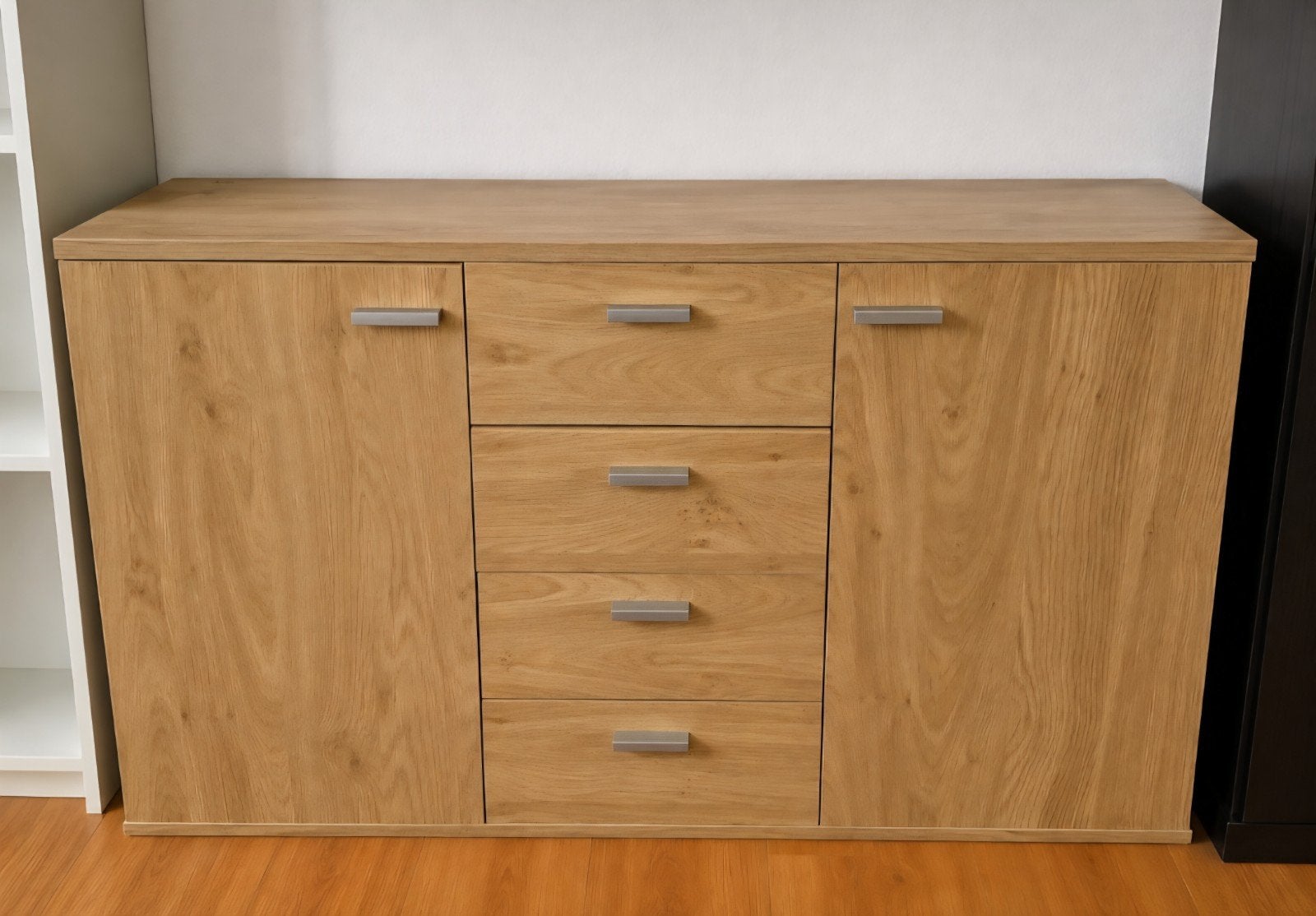 Houten dressoir met lades en deuren - 120x80x40 cm, Ophalen, Gebruikt, 25 tot 50 cm, 100 tot 150 cm