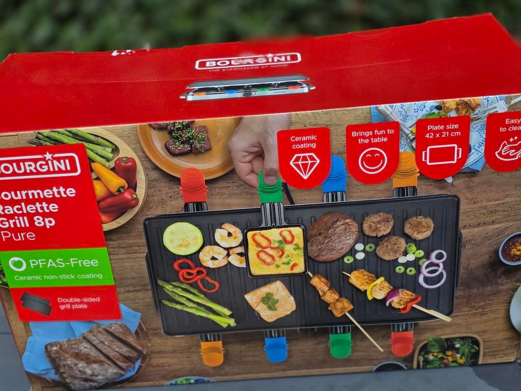 Bourgini Gourmette Raclette Grill 8 personen, Ophalen, Nieuw, 8 personen of meer