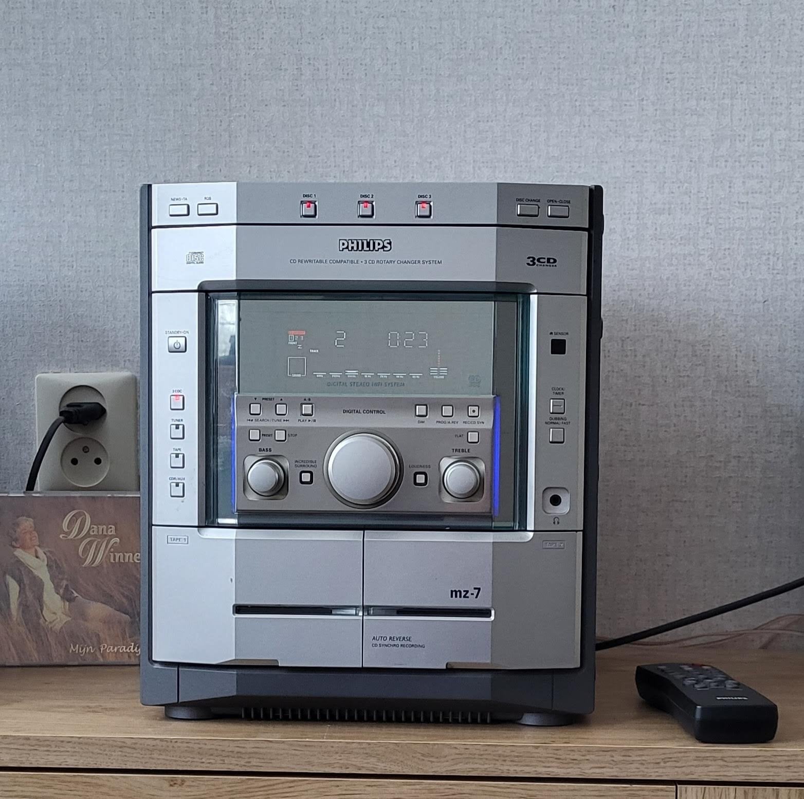 Philips stereo setje met afstandbediening model MZ 7/22, Ophalen of Verzenden, Gebruikt, Tuner of Radio, Philips