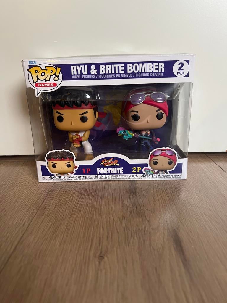 Funko Pop! Ryu & Brite Bomber 2-pack - Street Fighter/Fortni, Ophalen of Verzenden, Nieuw