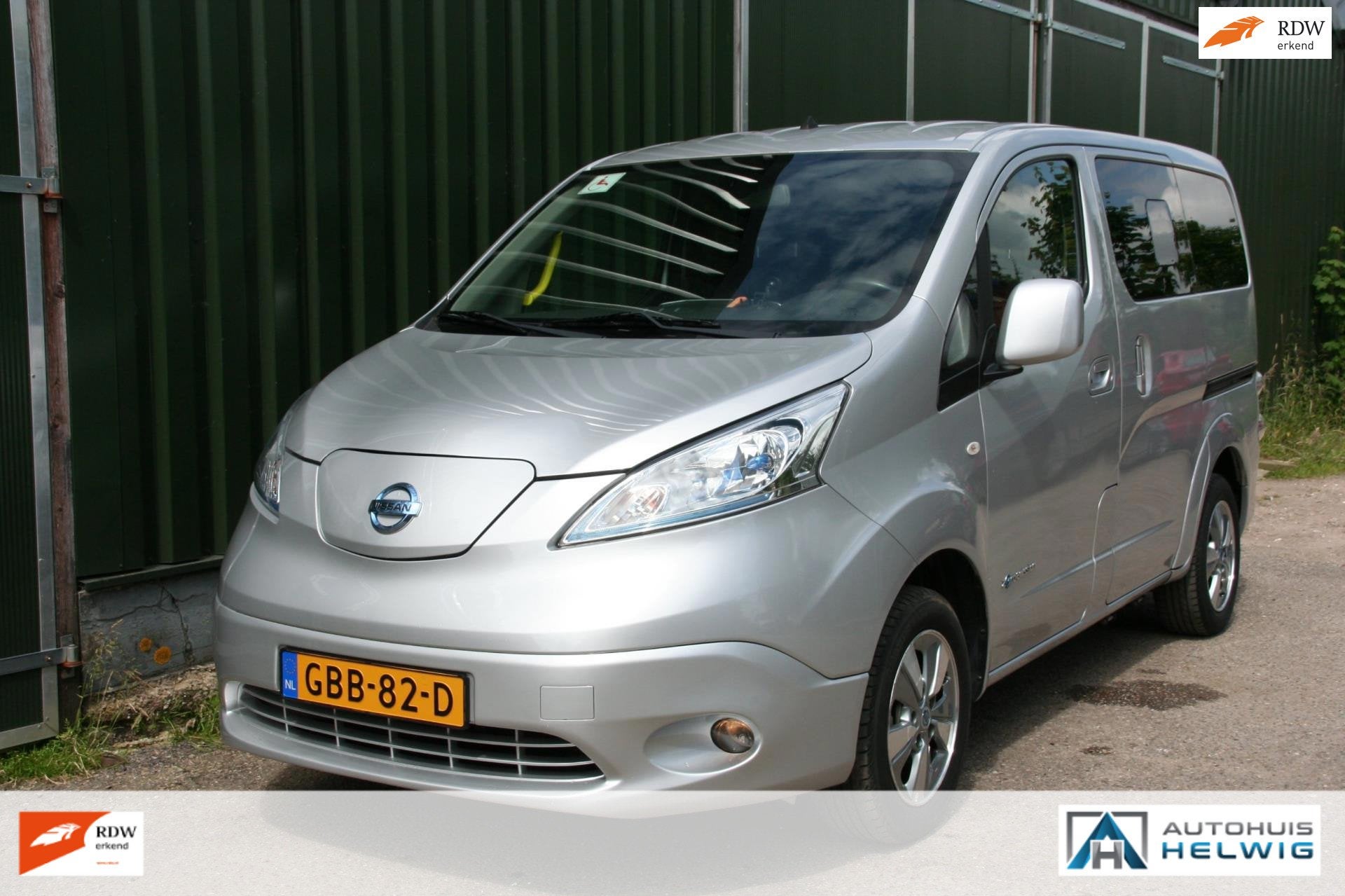 Nissan E-NV200 Evalia 100 % ELEC 5 PEROONS + ROLSTOEL / INVA, Auto's, Stof, Gebruikt, Zwart, 1594 kg
