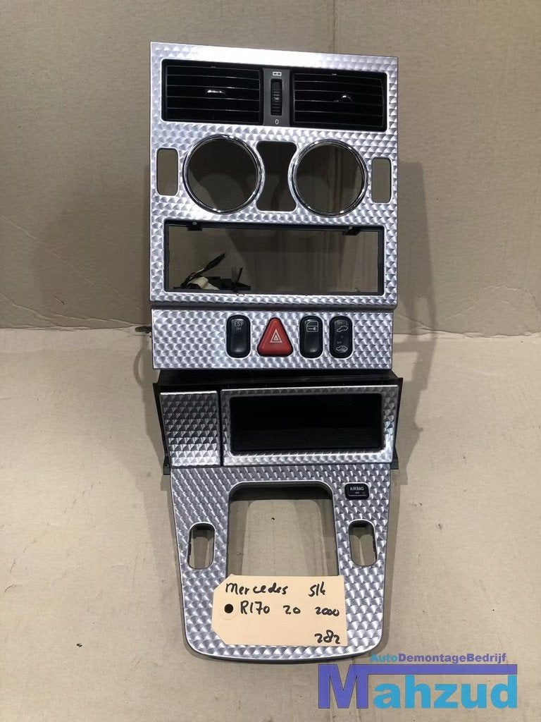 Mercedes SLK R170 Middenconsole pookhuis asbak radioframe, Gebruikt, Mercedes-Benz AG, Mercedes-Benz, Ophalen of Verzenden