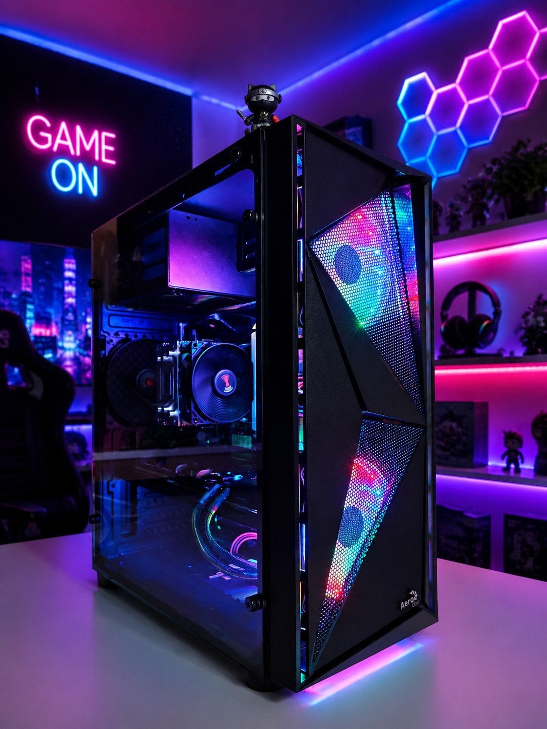 RGB GAME PC - INTEL I7 - RX 5600 XT 6GB - 16GB - 1TB - WIN11, Computers en Software, Ophalen, Kapoen PC Gaming, XFX, AMD, INTEL, CORSAIR, MSI