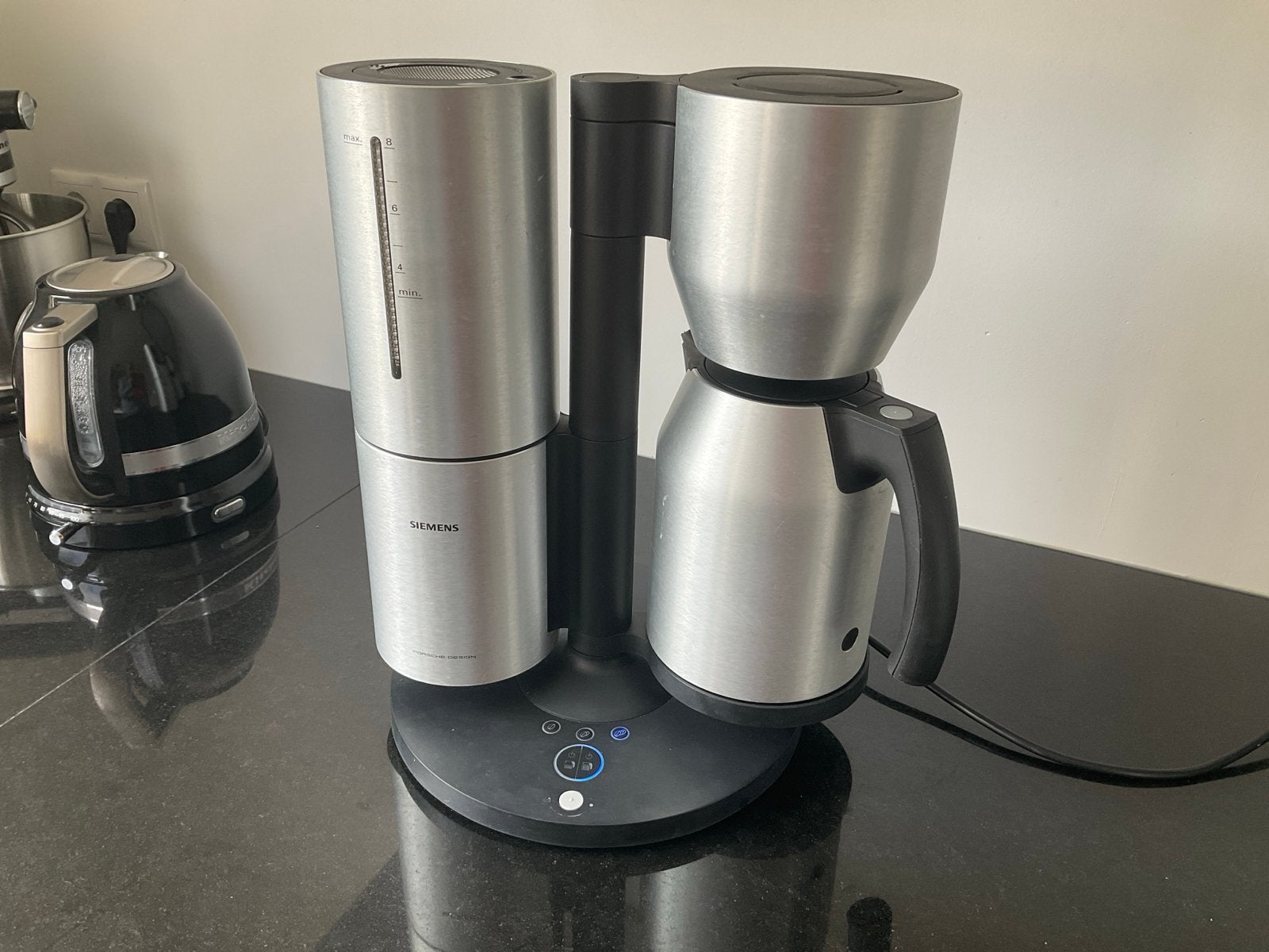 Siemens Porsche Design Koffiezetapparaat, Gebruikt, Koffiemachine, Gemalen koffie, Ophalen of Verzenden