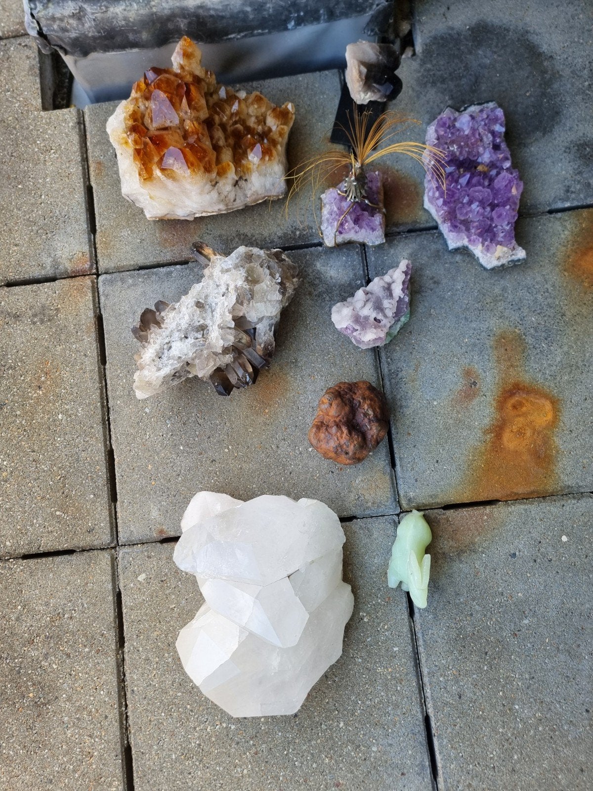 Diverse collectie mineralen en kristallen, Ophalen of Verzenden, Gebruikt