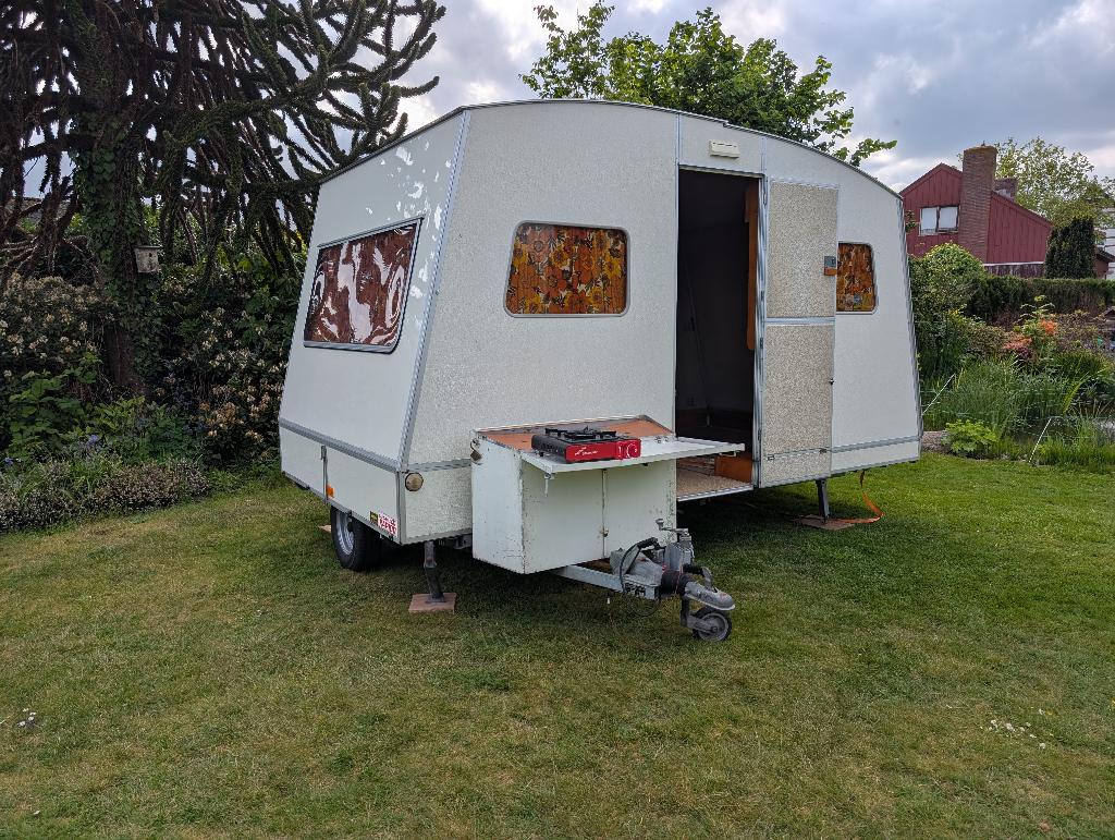 Rapido Confort Klapcaravan 1979, Beige, Aanwezig, Tot en met 4, Ophalen
