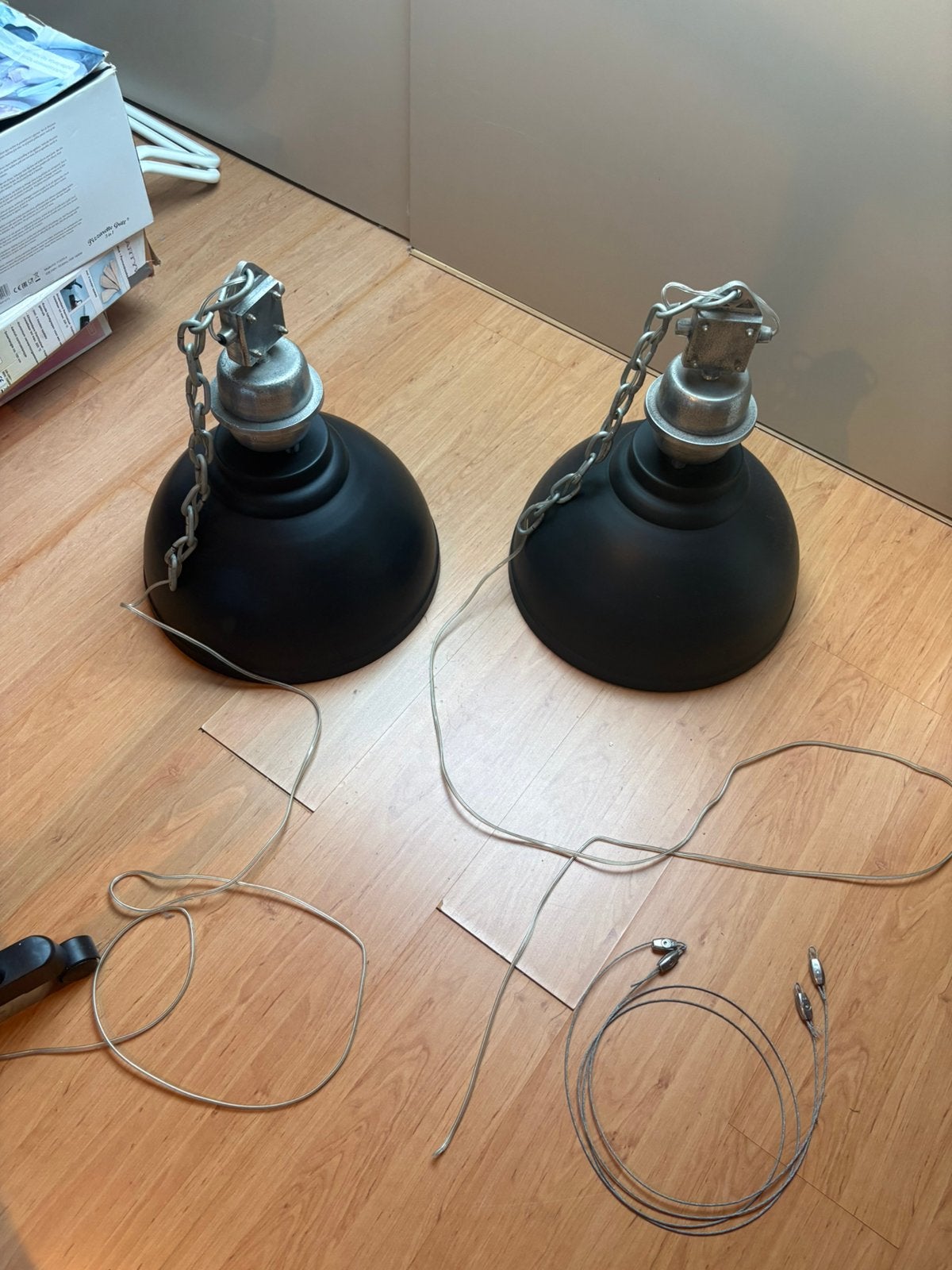 2 industruele eettafel lampen, Ophalen, Zo goed als nieuw