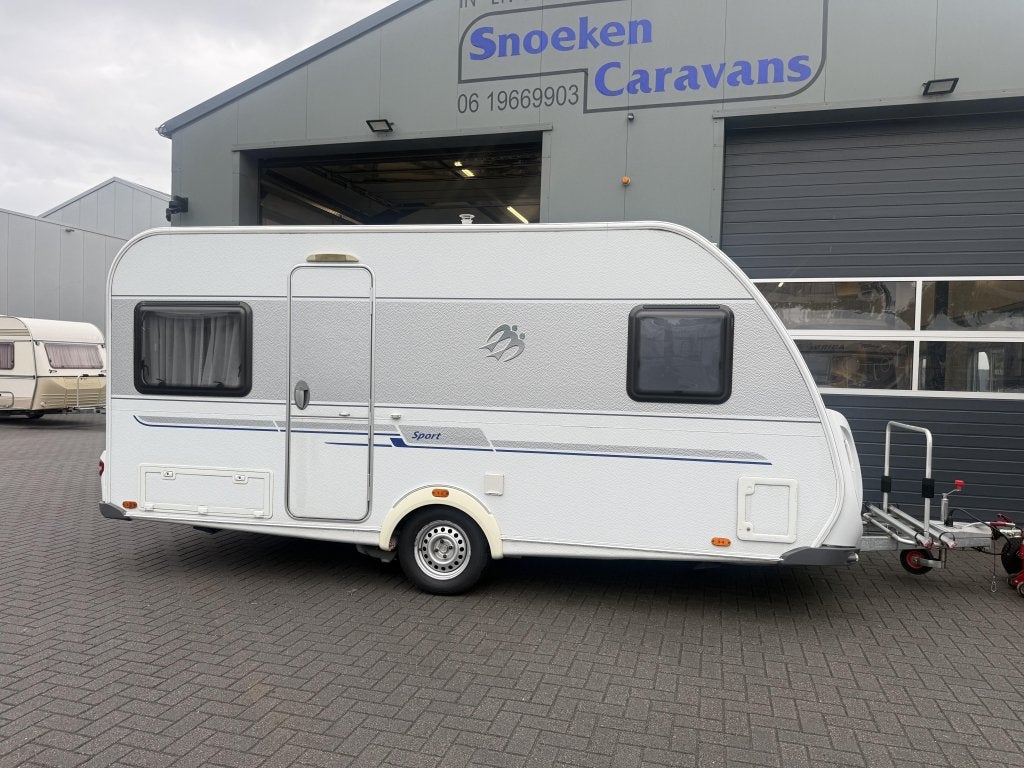 knaus Sport 450 Fu Fransbed TEVENS INKOOP CARAVANS, Caravans en Kamperen, Rondzit, Bedrijf, Overige typen, 4 tot 5 meter