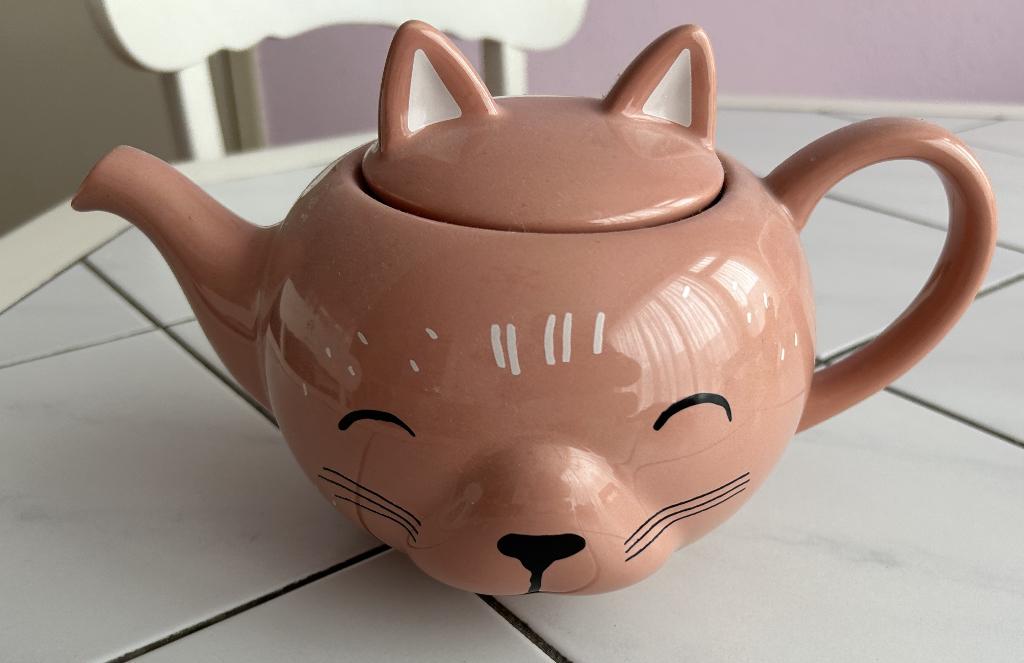Theepot poes, oudroze Hema, nieuw, Ophalen, Nieuw, Overige stijlen, Overige typen