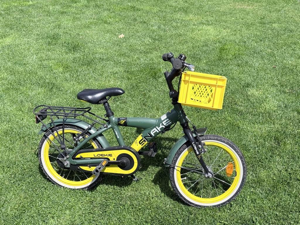 Loekie kinderfiets 16 inch met zijwieltjes, Ophalen, Gebruikt, Overige merken