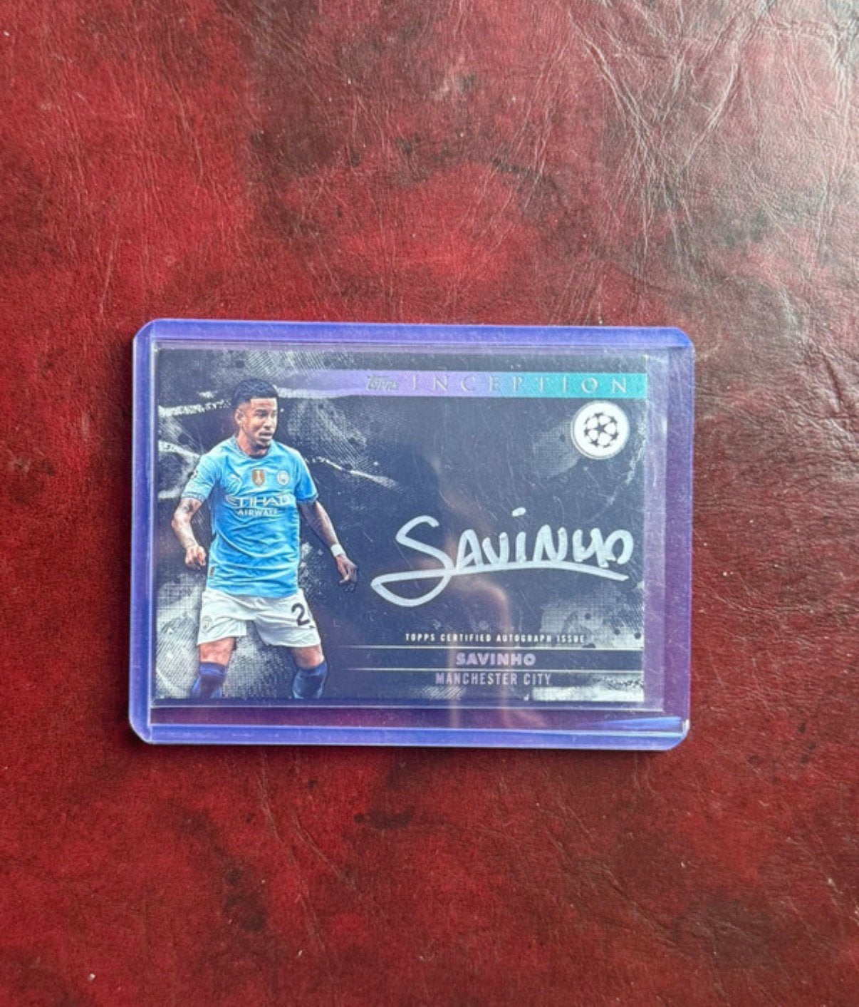 Topps Inception Savinho Manchester City Gesigneerde Kaart, Ophalen of Verzenden, Zo goed als nieuw, Buitenlandse clubs, Spelerskaart
