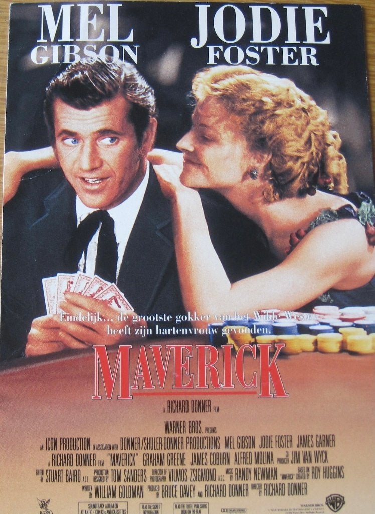 Boomerang - poster van de film Maverick op kaart - nieuw, Verzenden, 1980 tot heden, Ongelopen, Overige thema's