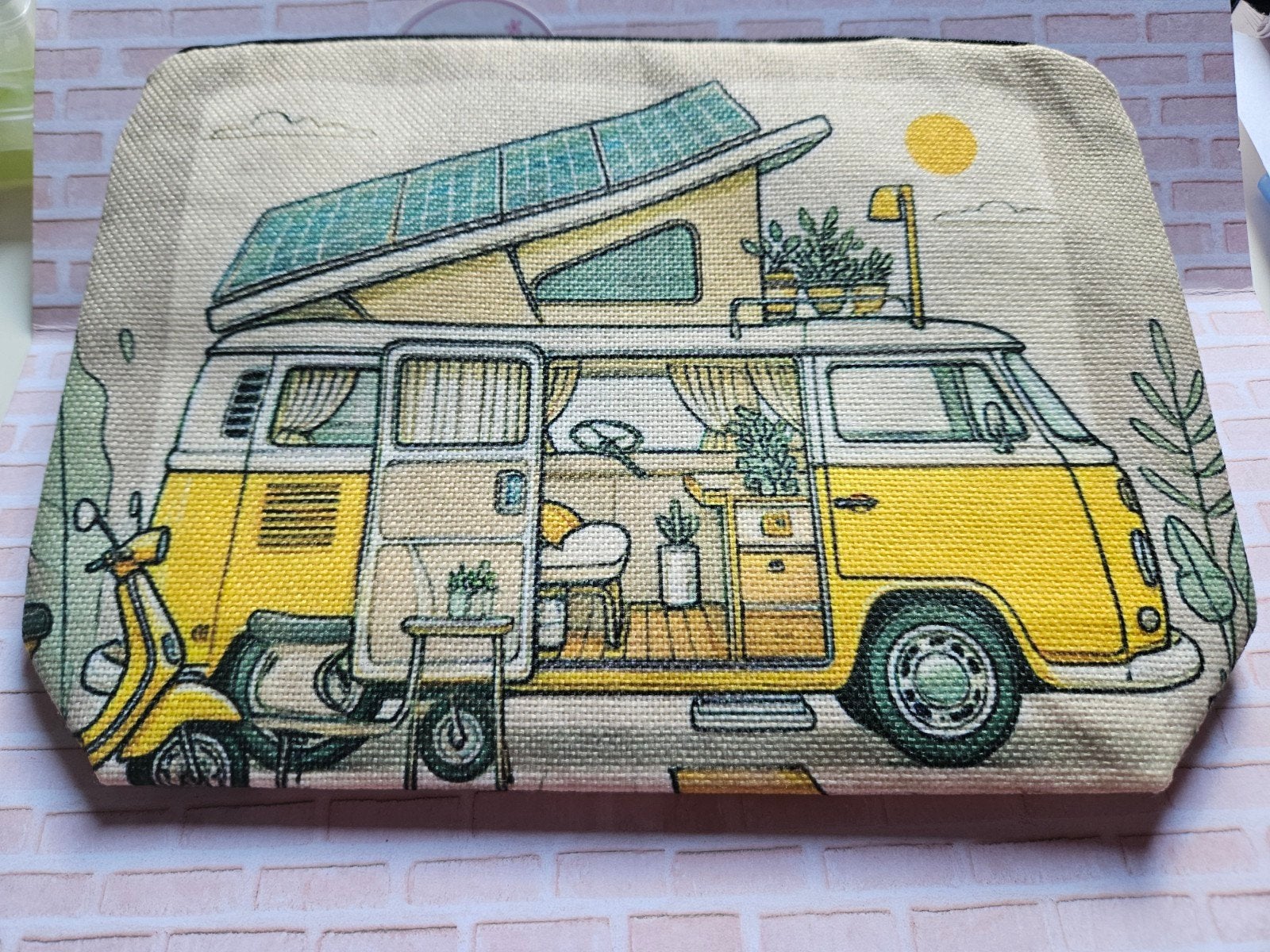 Make-up tasje met Volkswagen T1 camper print, Ophalen of Verzenden, Nieuw, Overige kleuren, Dame