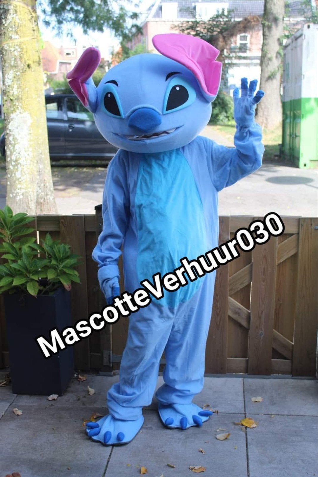 Stitch mascotte huren met of zonder acteur verjaardag feest, Ophalen, Zo goed als nieuw, Verjaardag