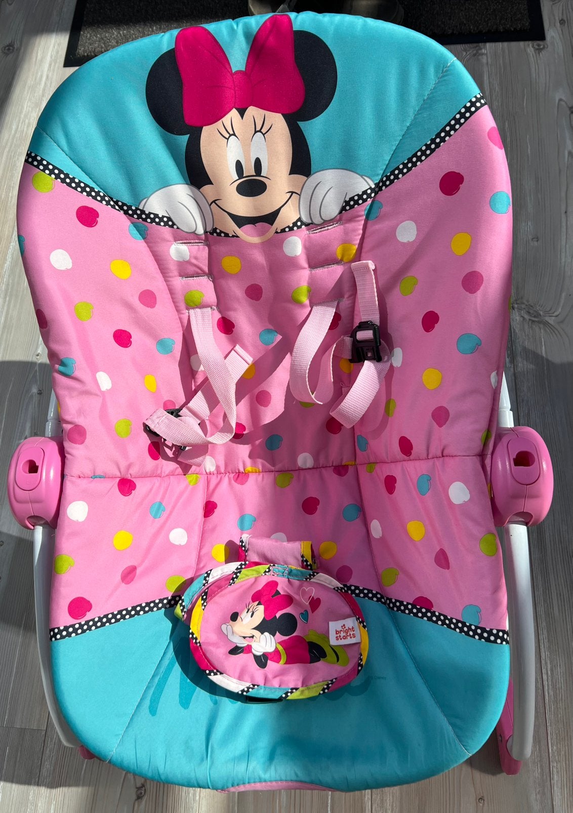 Minnie Mouse Wipstoel, Ophalen, Zo goed als nieuw, Wipstoel, Met gordel(s) of riempje(s)