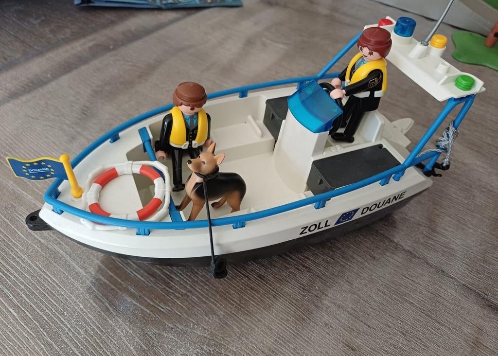 Playmobil Douaneboot, Ophalen, Zo goed als nieuw