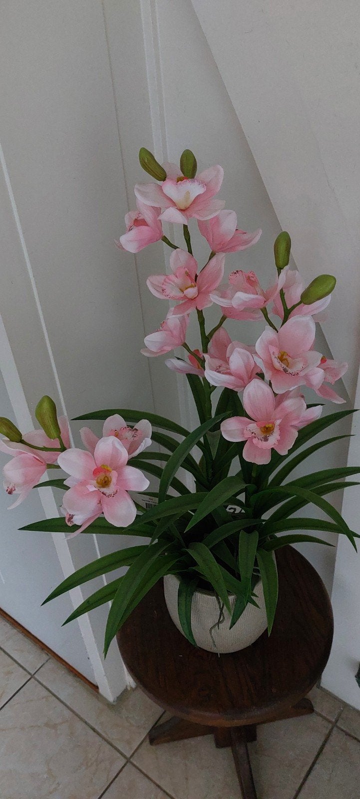 Roze kunst orchidee in pot - Realistisch en onderhoudsvrij, Ophalen, Binnen, Gebruikt, Roze