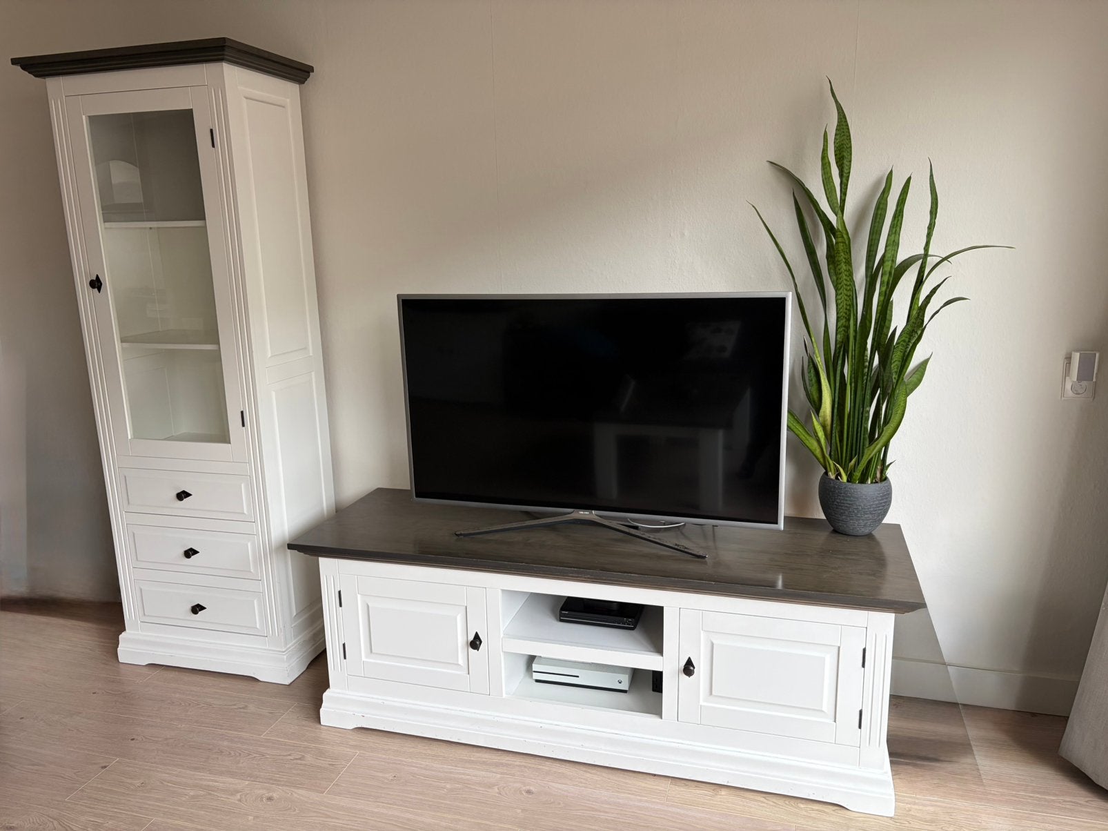 Tv meubel en vitrinekast, Ophalen, Gebruikt, 200 cm of meer, 150 tot 200 cm